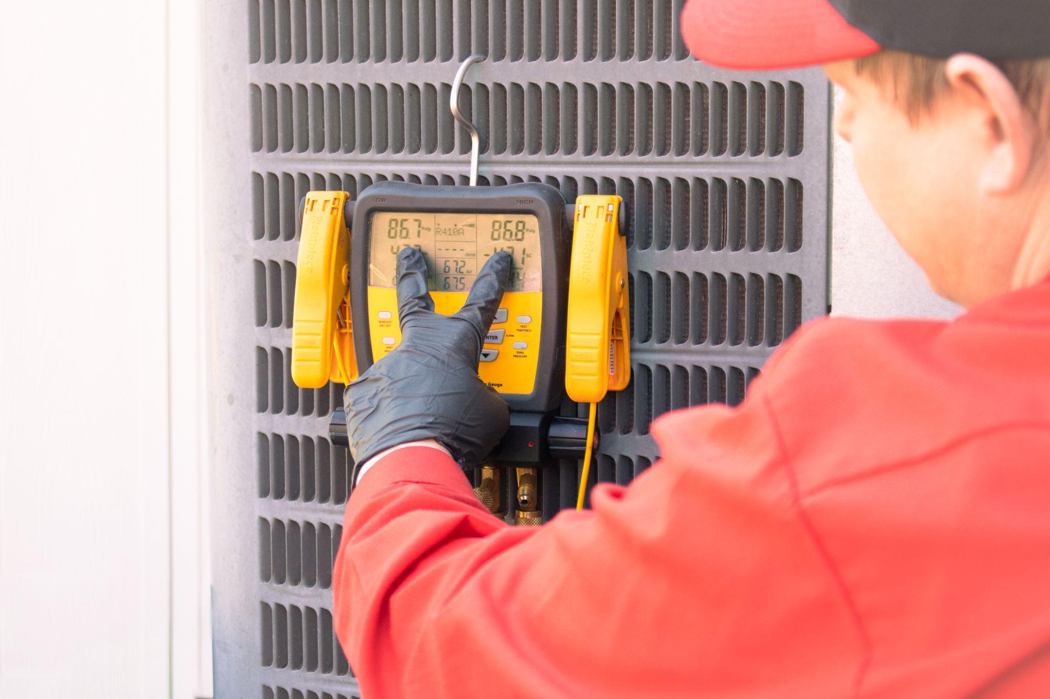 Big B's technician performing HVAC in Encinitas